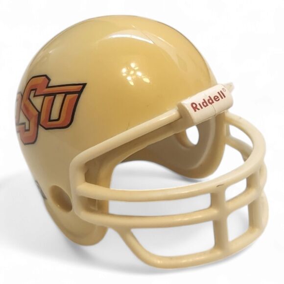 Oklahoma State University Cowboys OSU Mini Football Helmet, Riddell, 2", Pre-own - Picture 2 of 7